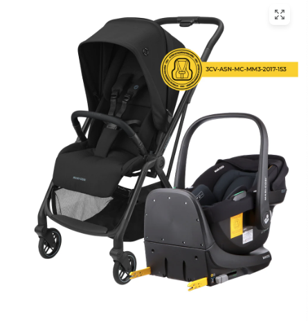 Coche Travel System Leona 2 + Cabriofix Negro Maxi Cosi